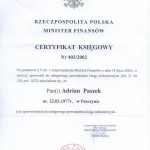 Certyfikat księgowy
